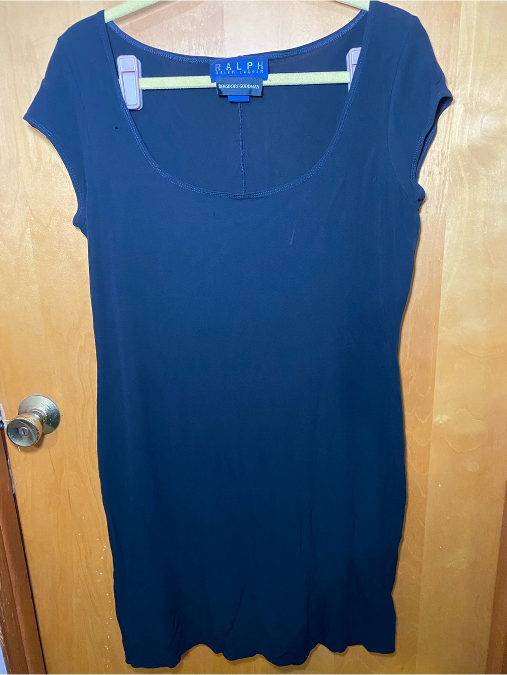 Ralph Lauren Navy Scoop Neck Cap Sleeve Tunic Top